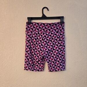 Geometric Pink and Light Purple Shorts